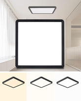 28w black sqaure ceiling light 3 colour modes